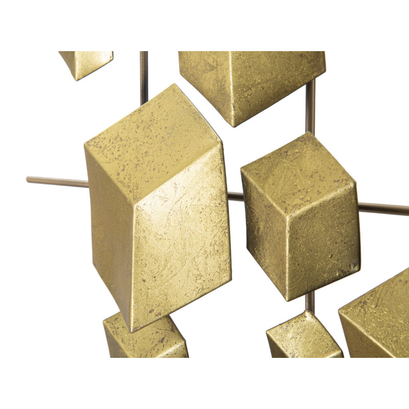 Pannello murale in ferro astratto – 90x50 cm – Composizione artistica moderna Glam