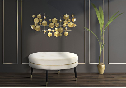 Panneau mural en fer Abstrait – 90x50 cm – Composition artistique Glam moderne