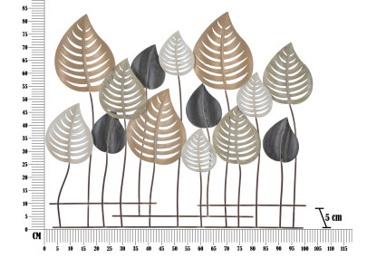 Panel de pared de hierro Otip – Modelo A – 103x84 cm – Diseño Glam contemporáneo