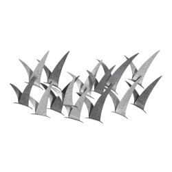 Painel de parede Gabbiani em ferro – 93x47 cm – Estilo industrial inspirado em oficina