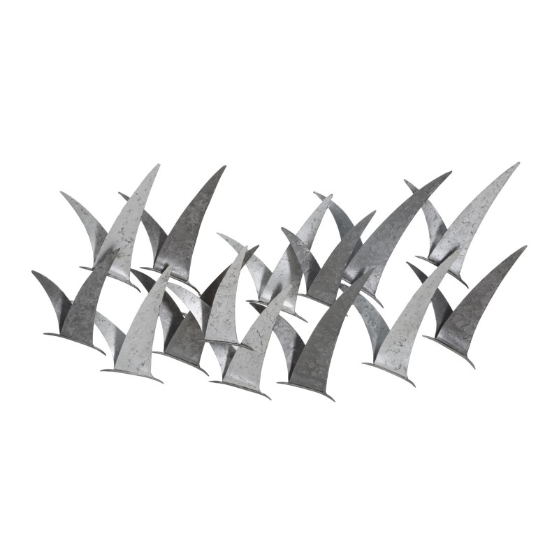 Painel de parede Gabbiani em ferro – 93x47 cm – Estilo industrial inspirado em oficina