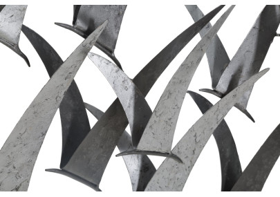 Panneau mural en fer Gabbiani – 93x47 cm – Style industriel inspiré de l’atelier