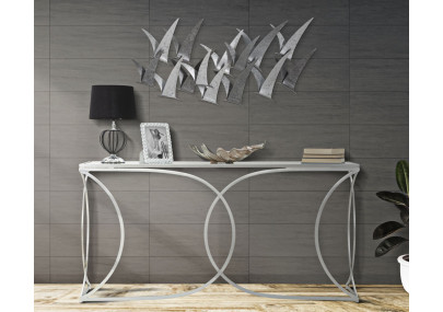 Painel de parede Gabbiani em ferro – 93x47 cm – Estilo industrial inspirado em oficina