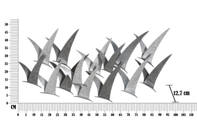 Panneau mural en fer Gabbiani – 93x47 cm – Style industriel inspiré de l’atelier