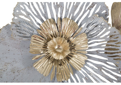 Panneau mural en fer Poxy – Modèle A – 130x55 cm – Élégance Glam dorée