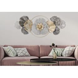 Panneau mural en fer Poxy – Modèle A – 130x55 cm – Élégance Glam dorée