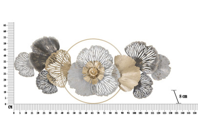 Panneau mural en fer Poxy – Modèle A – 130x55 cm – Élégance Glam dorée