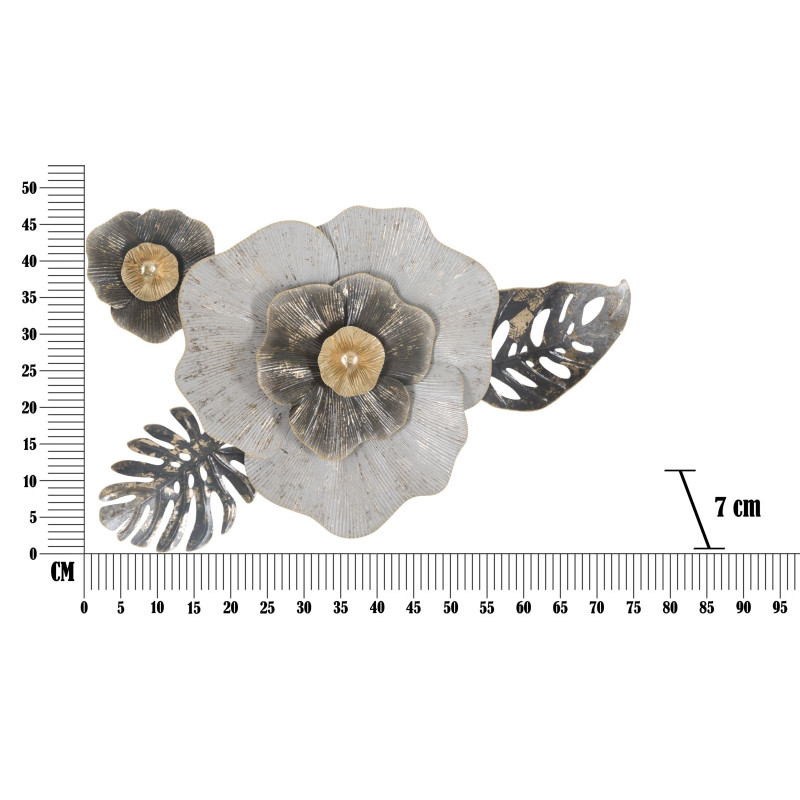 Panneau mural en fer Edy – Modèle B – 74x47 cm – Motif moderne Glam chic