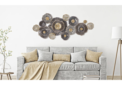 Panneau mural en fer brun – Modèle A – 167x73 cm – Déco murale chaleureuse Glam