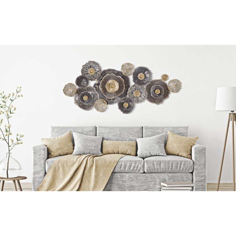 Panneau mural en fer brun – Modèle A – 167x73 cm – Déco murale chaleureuse Glam