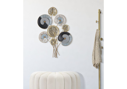 Panneau mural en fer Glacé – Modèle C – 70x102 cm – Métal effet givré Glam élégant