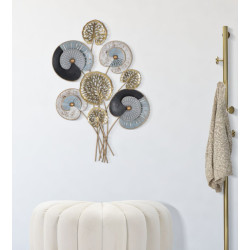 Panneau mural en fer Glacé – Modèle C – 70x102 cm – Métal effet givré Glam élégant