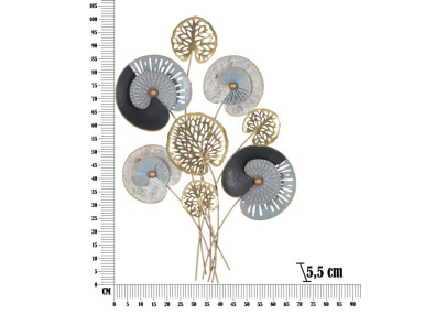 Panneau mural en fer Glacé – Modèle C – 70x102 cm – Métal effet givré Glam élégant