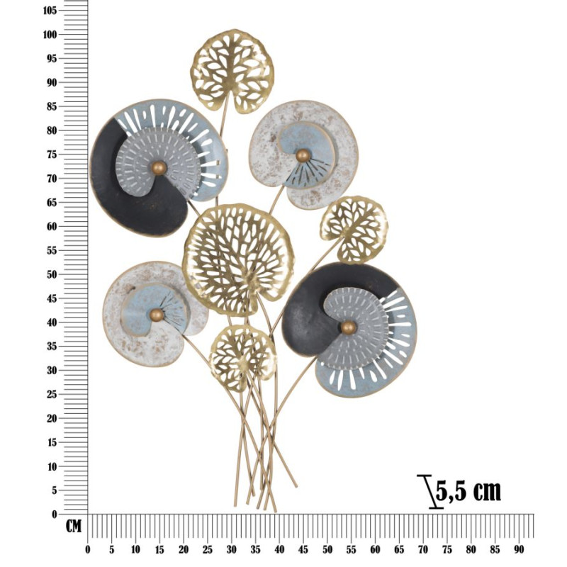 Panneau mural en fer Glacé – Modèle C – 70x102 cm – Métal effet givré Glam élégant