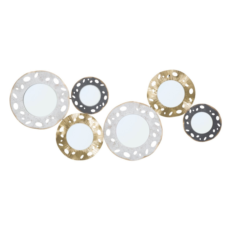 Panneau mural en fer Gloty – Modèle B – 104x45 cm – Design métallique doré Glam