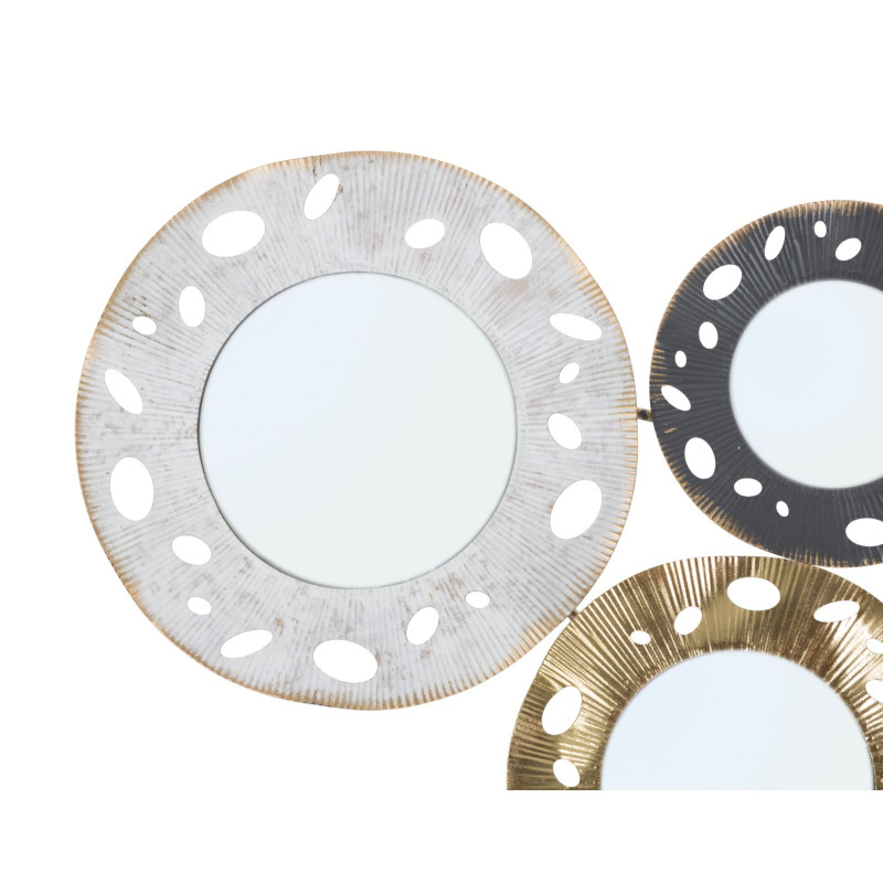 Panneau mural en fer Gloty – Modèle B – 104x45 cm – Design métallique doré Glam