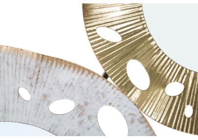 Panneau mural en fer Gloty – Modèle B – 104x45 cm – Design métallique doré Glam