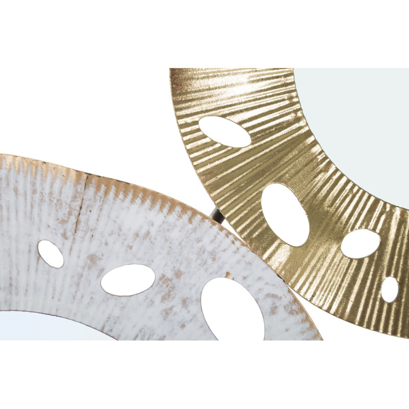 Panneau mural en fer Gloty – Modèle B – 104x45 cm – Design métallique doré Glam