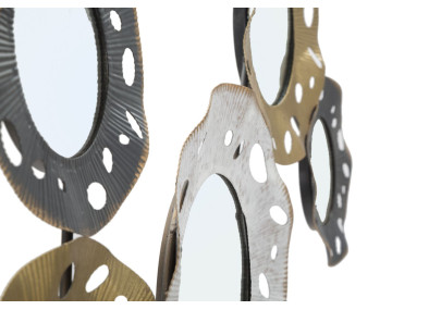 Panneau mural en fer Gloty – Modèle B – 104x45 cm – Design métallique doré Glam