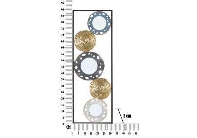 Panneau mural en fer Gloty Ret. – Modèle B – 31x90 cm – Élégance discrète Glam