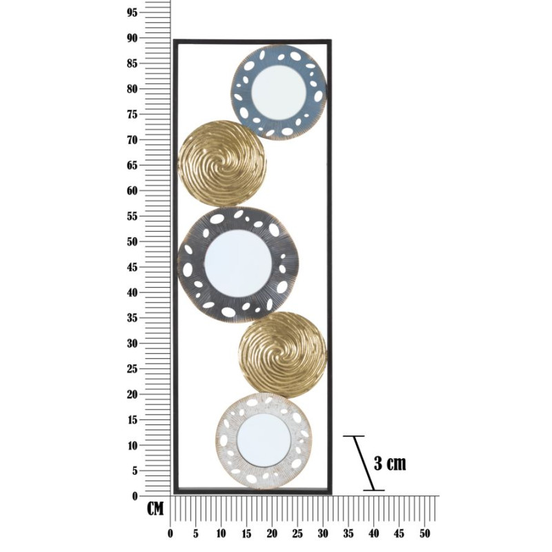 Panneau mural en fer Gloty Ret. – Modèle B – 31x90 cm – Élégance discrète Glam