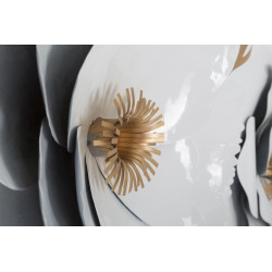 Panneau mural décoratif blanc – 158x60 cm – Style Glam lumineux et pur