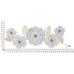 Panneau mural décoratif blanc – 158x60 cm – Style Glam lumineux et pur