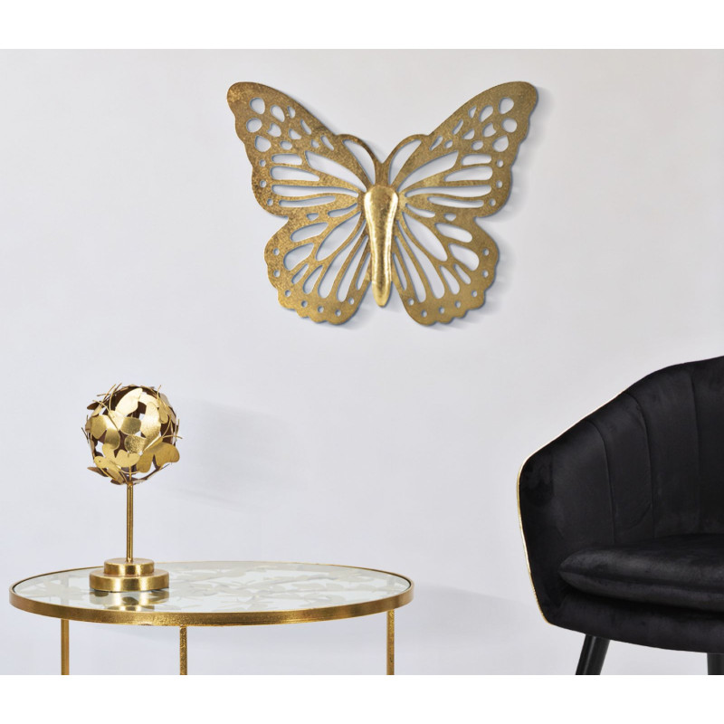 Papillon mural décoratif – 43x35 cm – Élément mural élégant et léger