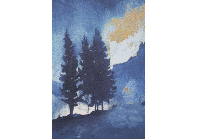 Impression murale Arbre de Montagne – 80x120 cm – Paysage Glam raffiné