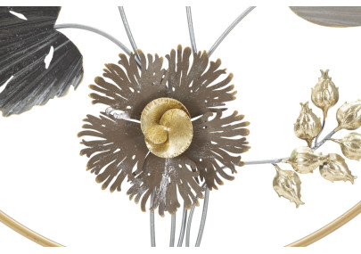 Barre décorative murale en fer – Ø65 cm – Élément mural Glam stylisé