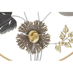 Barre décorative murale en fer – Ø65 cm – Élément mural Glam stylisé