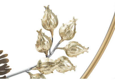 Barre décorative murale en fer – Ø65 cm – Élément mural Glam stylisé