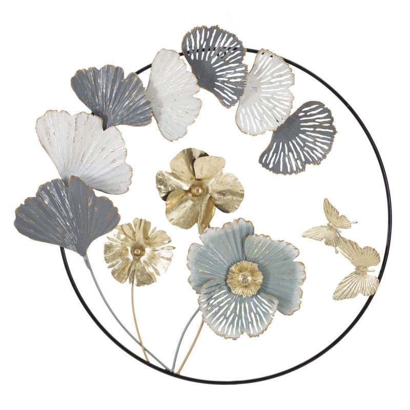 Panneau mural Campur rond – 78x74 cm – Métal Glam chic et raffiné