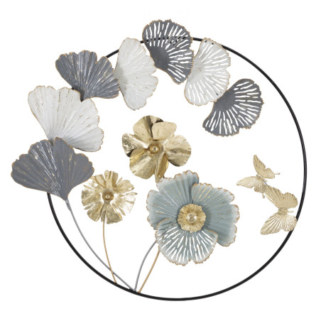 Panneau mural Campur rond – 78x74 cm – Métal Glam chic et raffiné