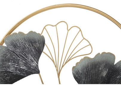 Panneau mural en fer forgé floral – Ø45 cm – Élégance naturelle Glam