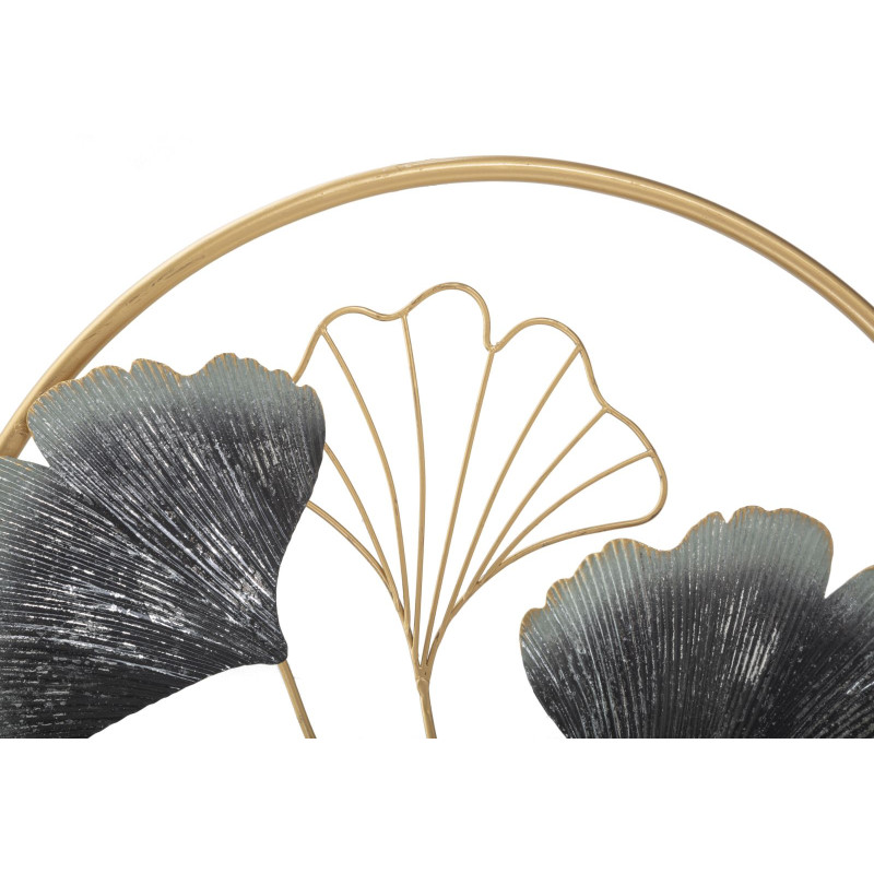 Panneau mural en fer forgé floral – Ø45 cm – Élégance naturelle Glam