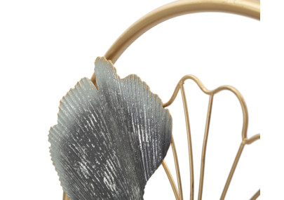 Panneau mural en fer forgé floral – Ø45 cm – Élégance naturelle Glam