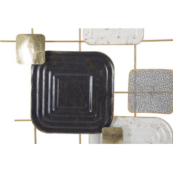 Cubes muraux décoratifs en fer – 80x80 cm – Design géométrique Glam moderne