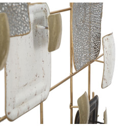 Cubes muraux décoratifs en fer – 80x80 cm – Design géométrique Glam moderne