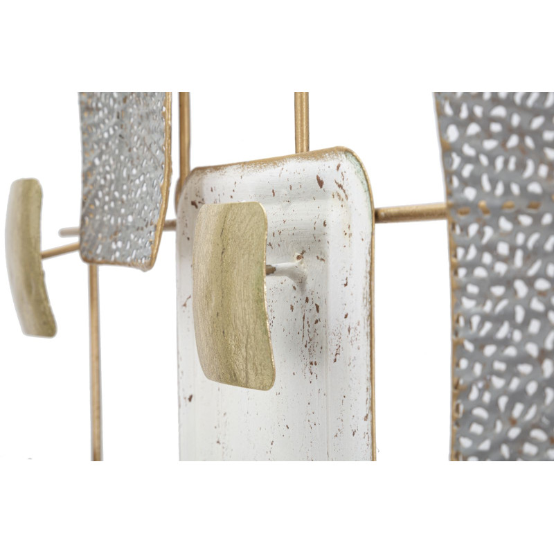 Cubes muraux décoratifs en fer – 80x80 cm – Design géométrique Glam moderne