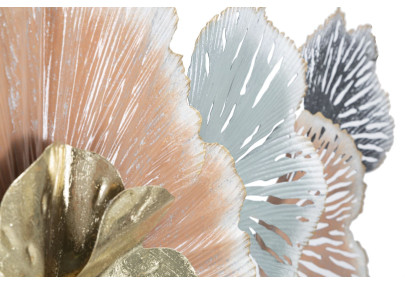 Panneau mural en fer Soty – 93x53 cm – Style floral Glam raffiné