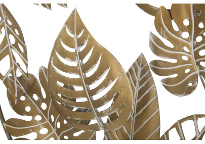 Panneau mural Jungle rond – Ø80 cm – Métal Glam naturel et exotique