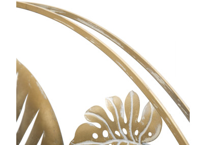 Panneau mural Jungle rond – Ø80 cm – Métal Glam naturel et exotique