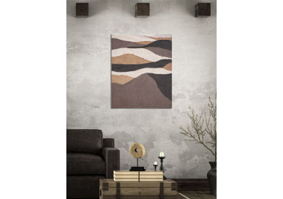 Tableau mural fait main Darky – 80x100 cm – Portrait bohème intense et moderne