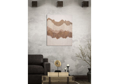 Tableau mural fait main Browny – 80x100 cm – Art mural bohème et chaleureux
