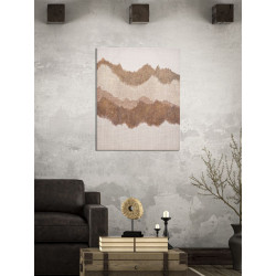 Tableau mural fait main Browny – 80x100 cm – Art mural bohème et chaleureux