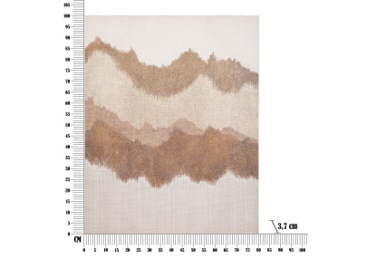 Tableau mural fait main Browny – 80x100 cm – Art mural bohème et chaleureux