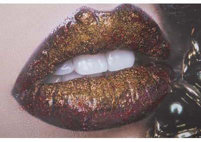 Impression murale lèvres Glam – 80x120 cm – Portrait féminin moderne et artistique