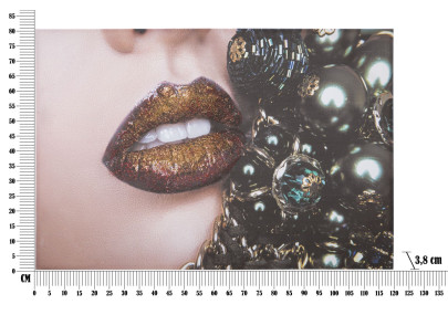 Impression murale lèvres Glam – 80x120 cm – Portrait féminin moderne et artistique