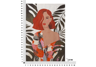 Tableau mural Lady Jungle – Modèle A – 80x120 cm – Impression exotique Bohème Chic